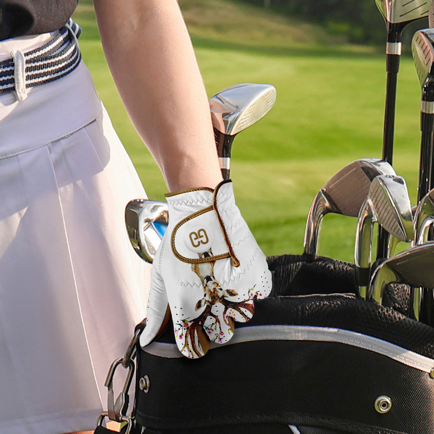 Floral Antlers Golf Glove