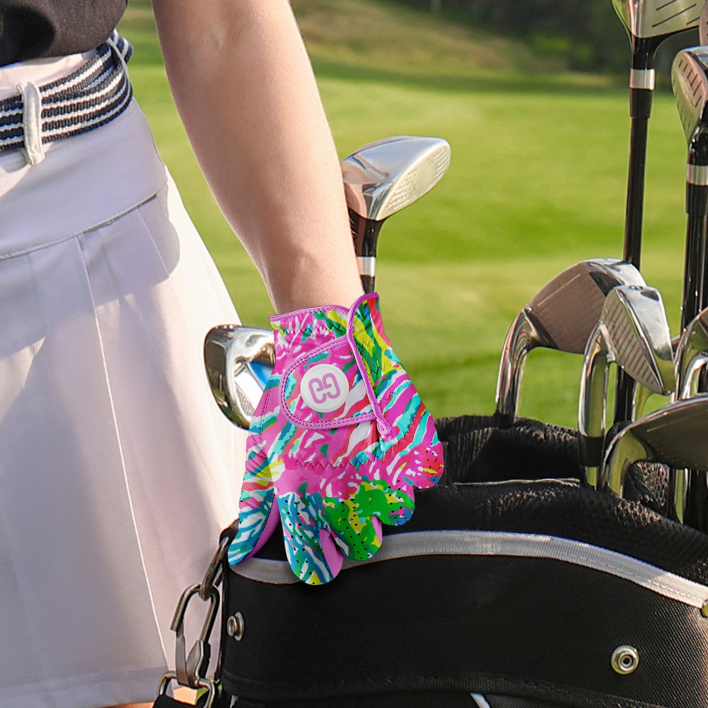 Pink Oasis Golf Glove