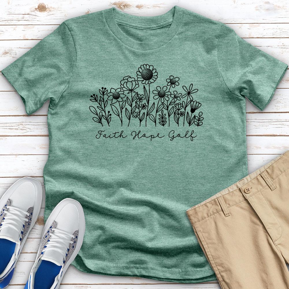 Faith Hope Golf Heathered Tee
