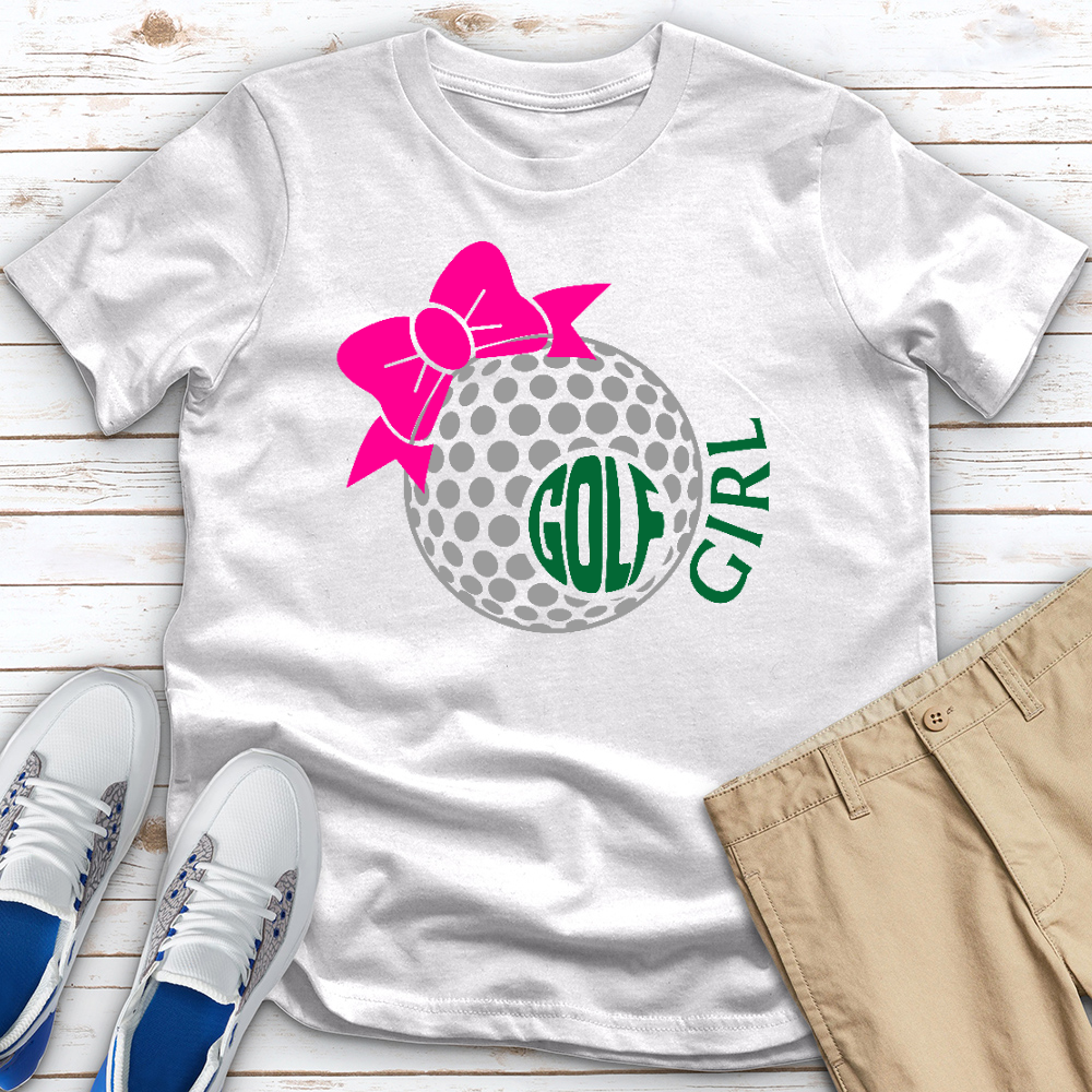 Golf Girl Bow Heathered Tee