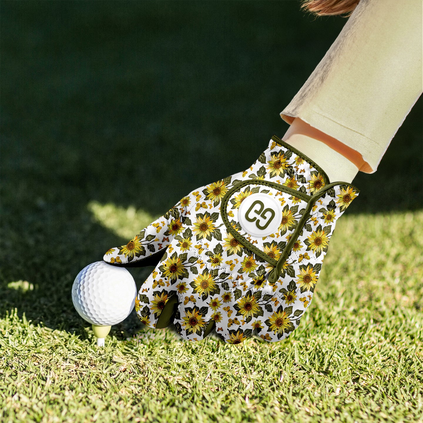 Sunflowers & Butterflies Golf Glove