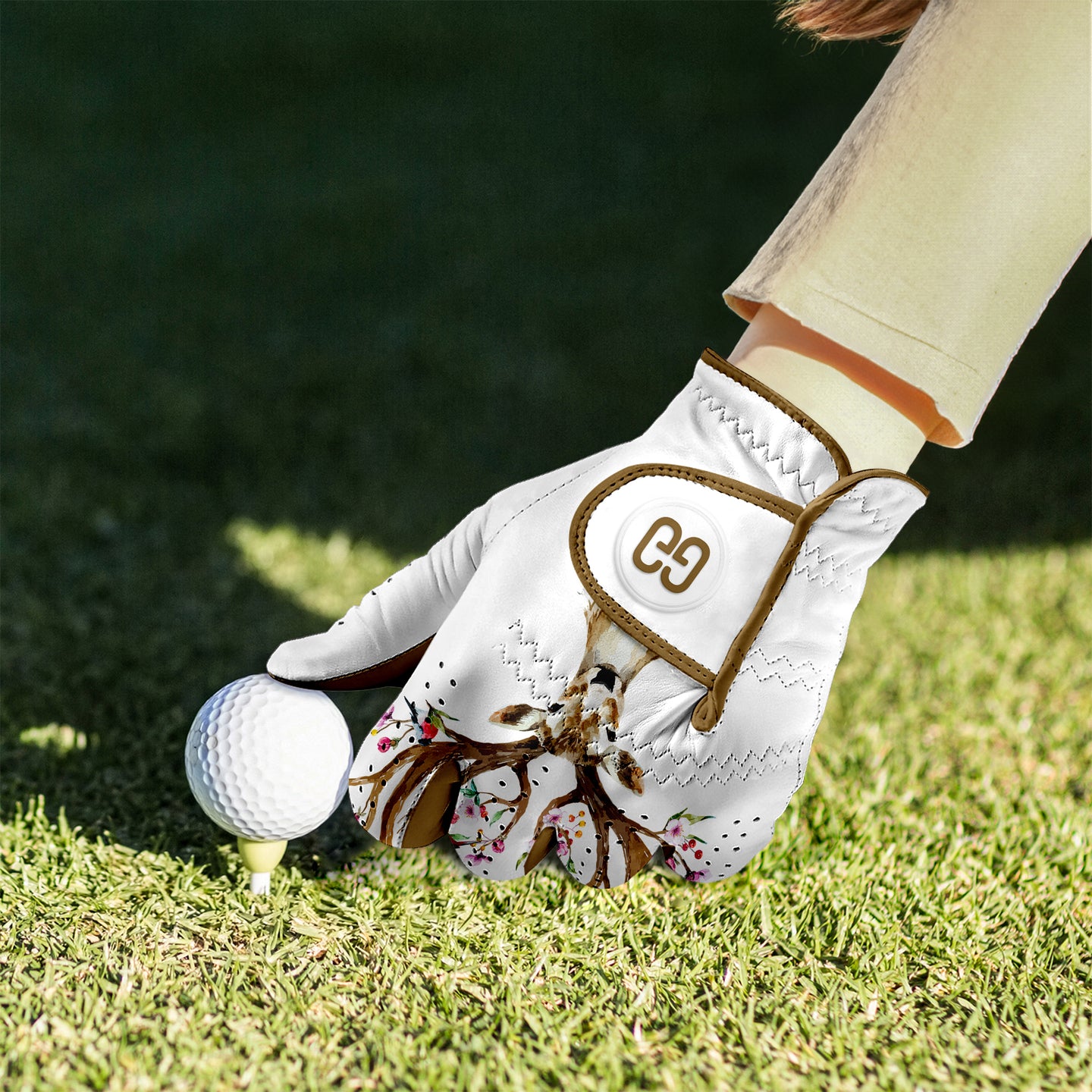 Floral Antlers Golf Glove