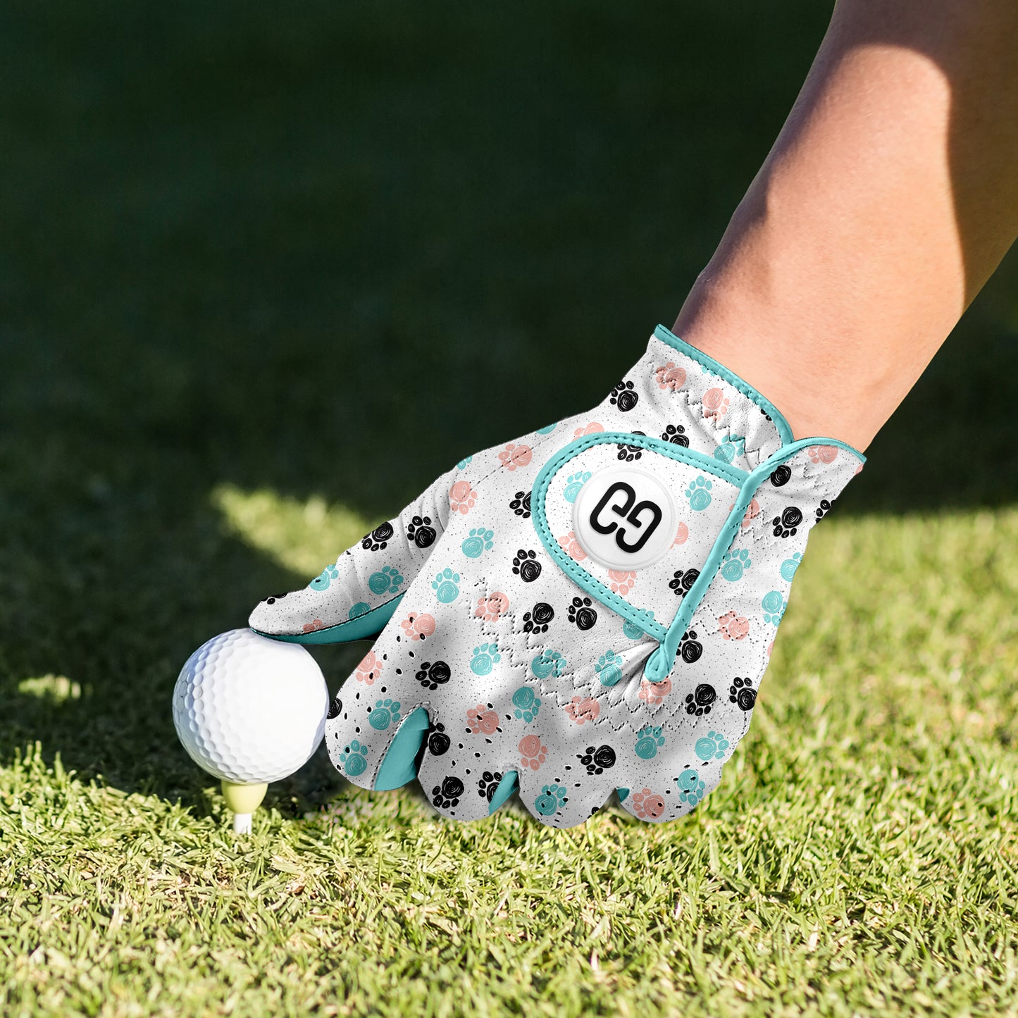 Pastel Paw Prints Golf Glove