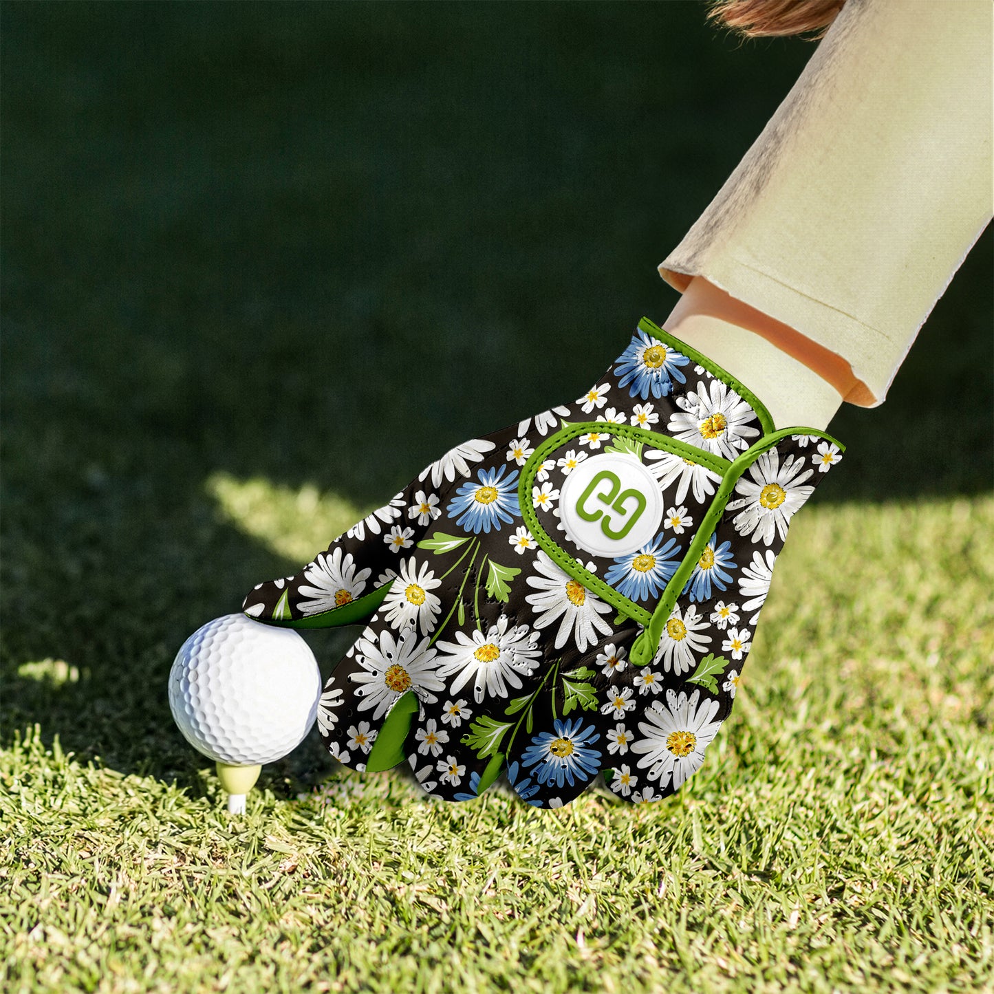 Midnight Daisy Golf Glove