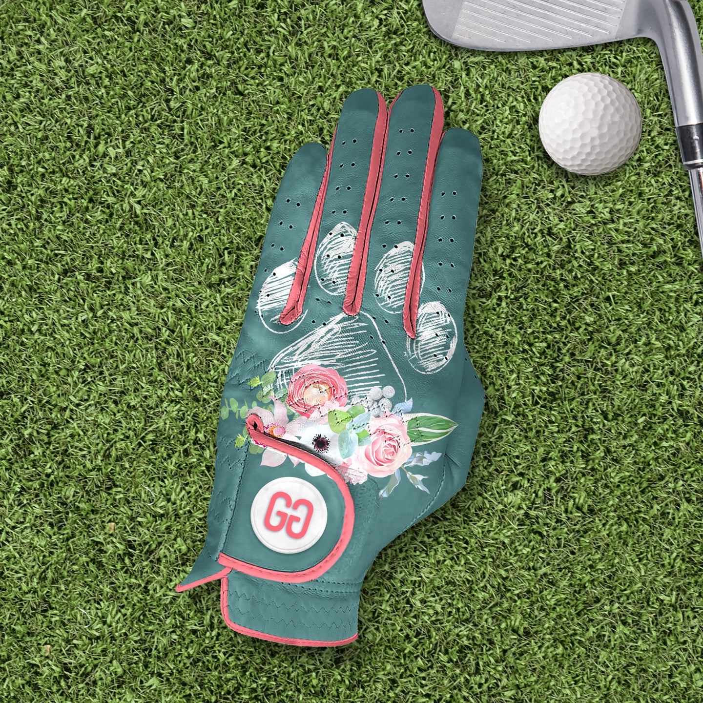 Floral Paw Print Glove