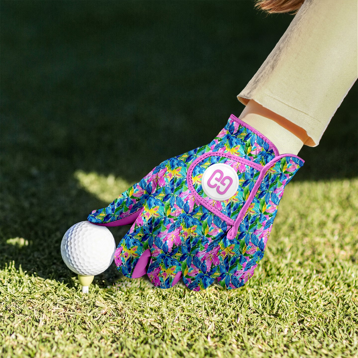 Island Flowers Golf Gloves