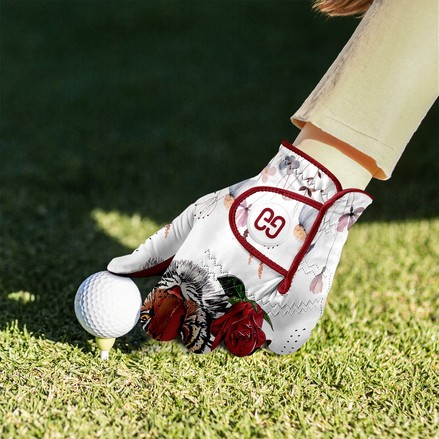 Tiger Rose Golf Glove