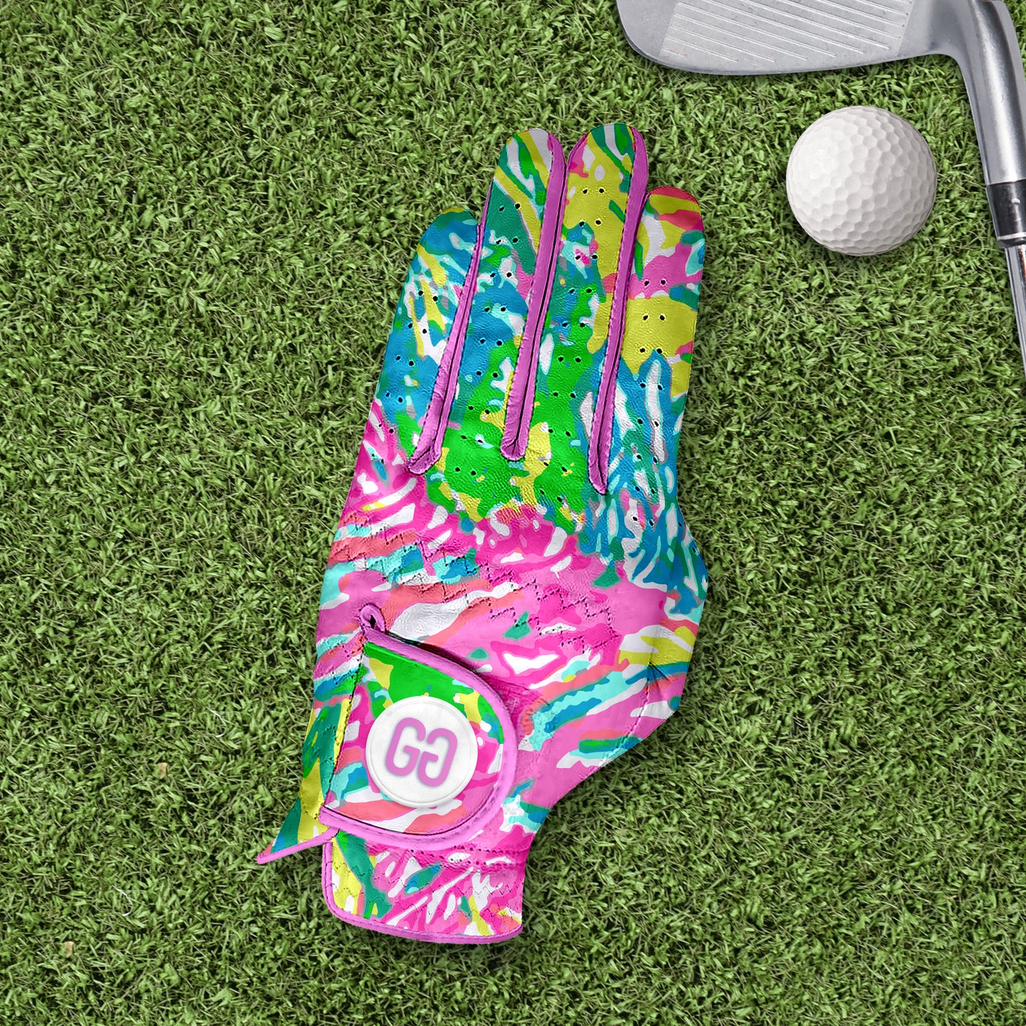 Pink Oasis Golf Glove