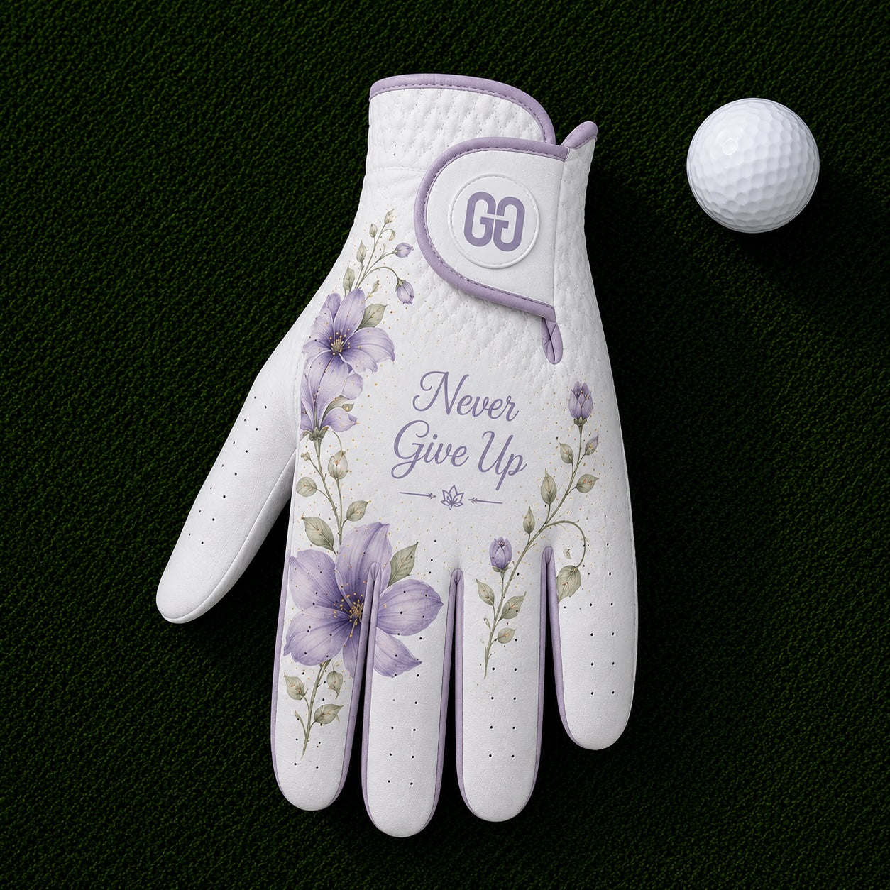 Never Give Up Golf Glove