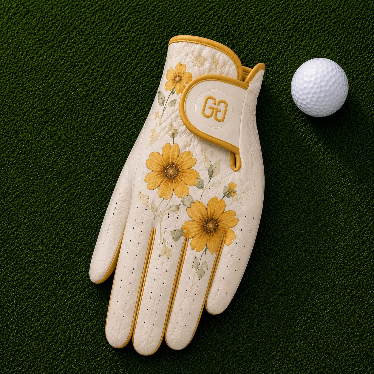 Golden Sunflower Golf Glove