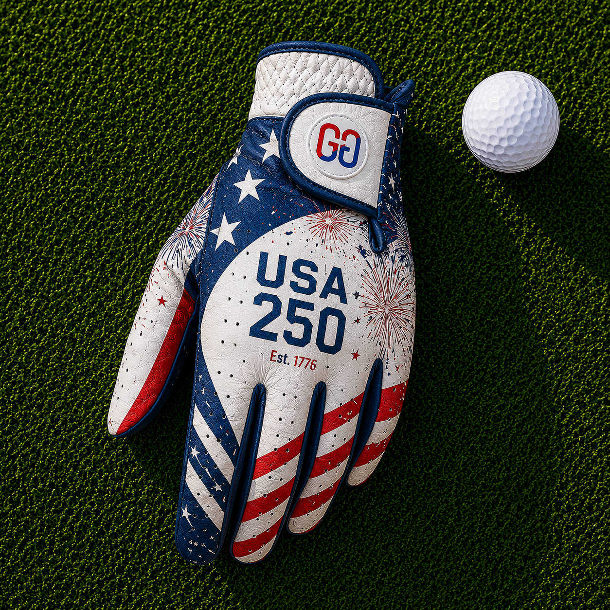 USA 250 Fireworks Golf Glove