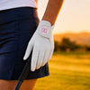 White Pink Golf Glove