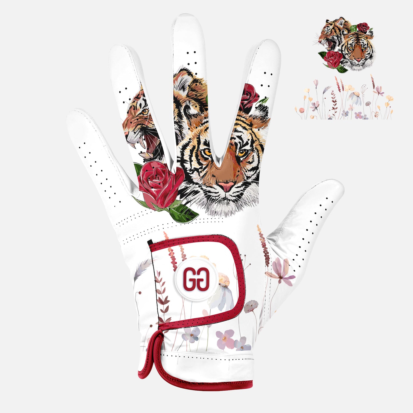 Tiger Rose Golf Glove