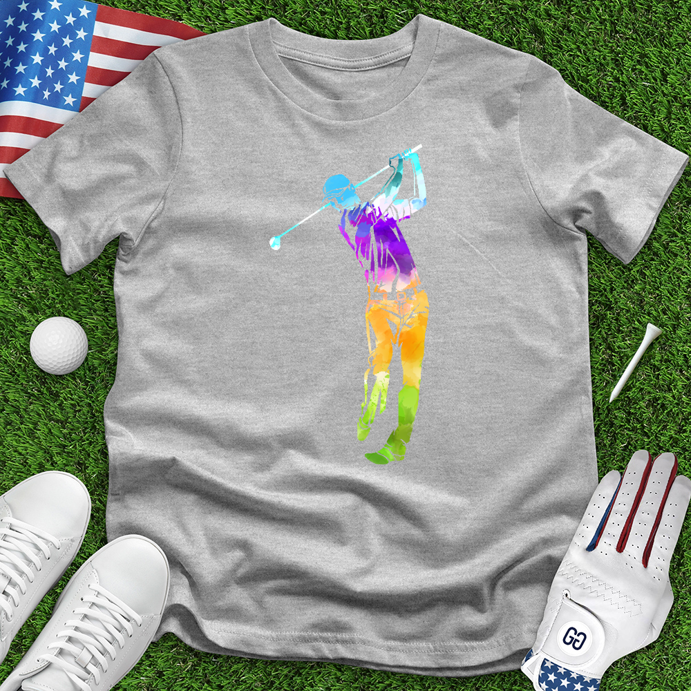 Watercolor Golfer Tee