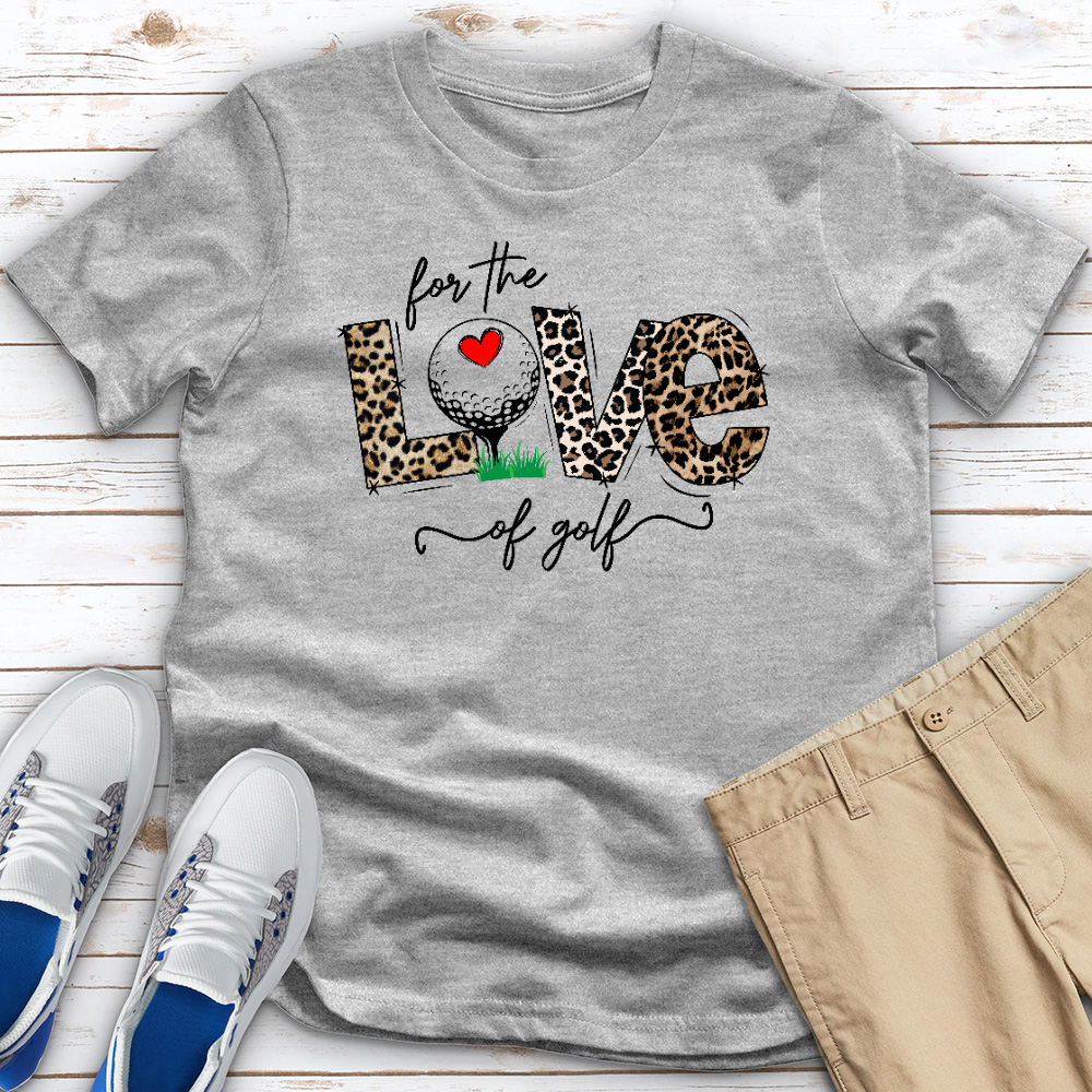 Love Of Golf Animal Print Heathered Tee