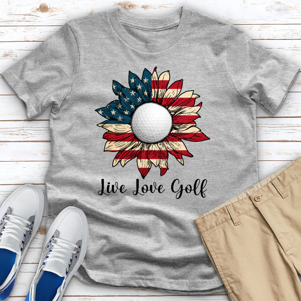 Live Love Golf Sunflower Heathered Tee