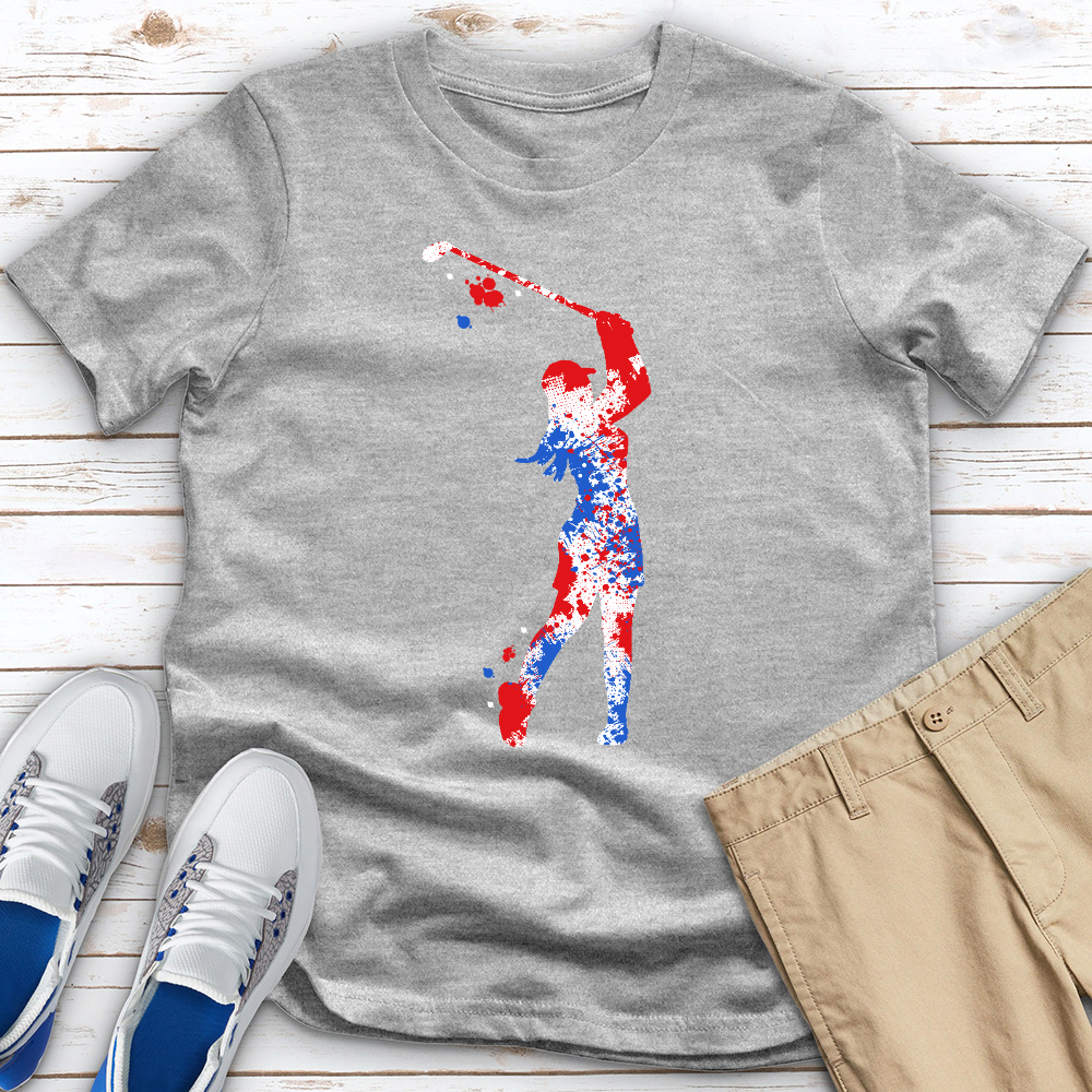 Tricolor Golfer Heathered Tee