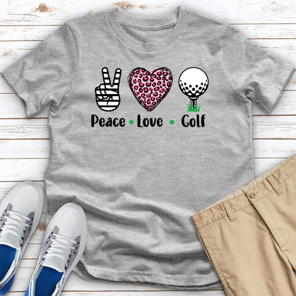 Peace Love Golf Heathered Tee