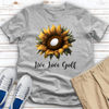 Live Love Golf Sunflower Golf Heathered Tee