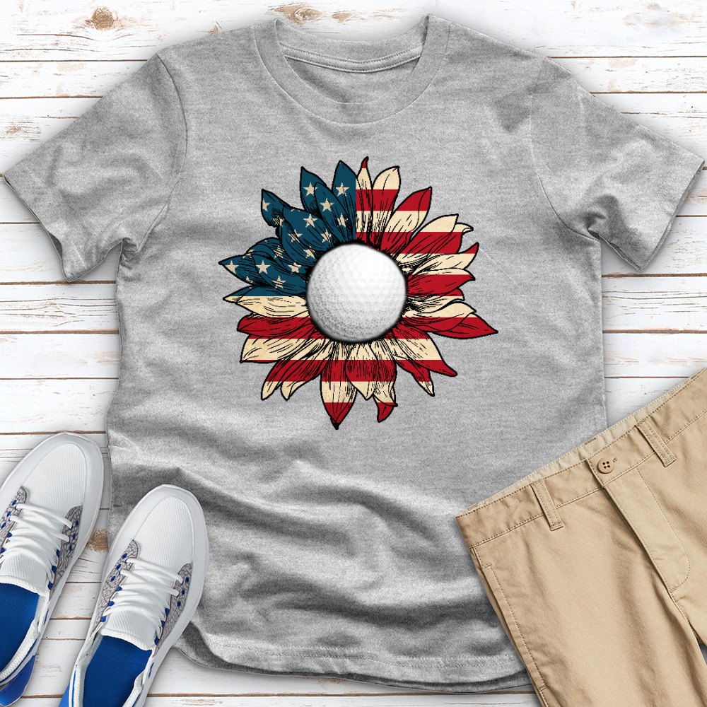 USA Flower Heathered Tee