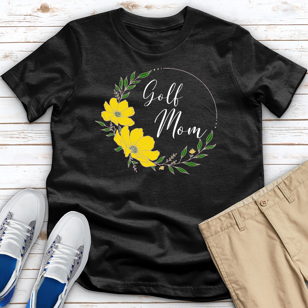 Golf Mom Wreath Heathered Tee