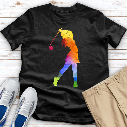 Rainbow Golfer Heathered Tee