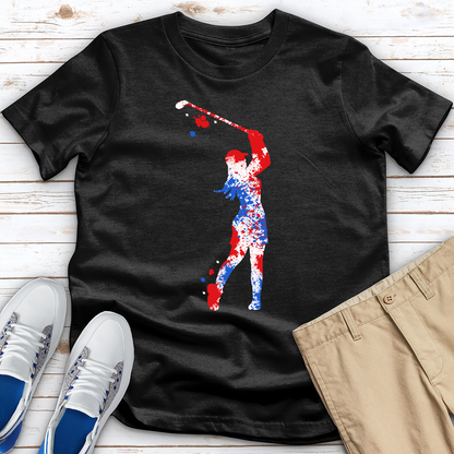 Tricolor Golfer Heathered Tee