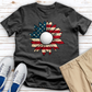 USA Flower Heathered Tee