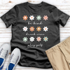 Be Kind Drink Wine Play Golf Flower Heathered Tee