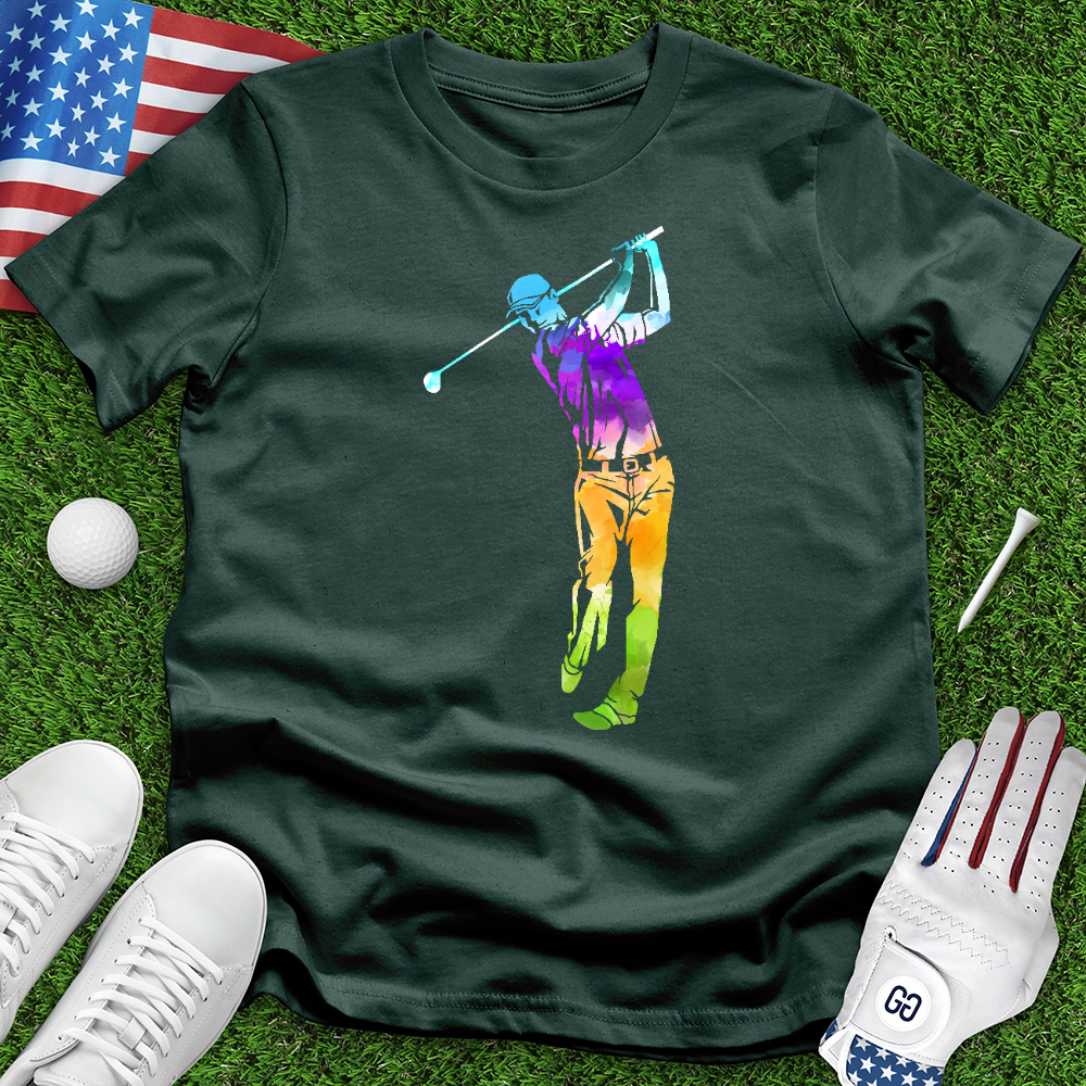 Watercolor Golfer Tee