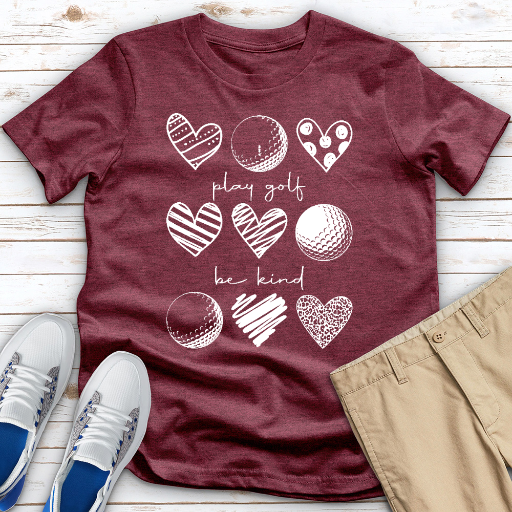 Play Golf Be Kind Heathered Tee