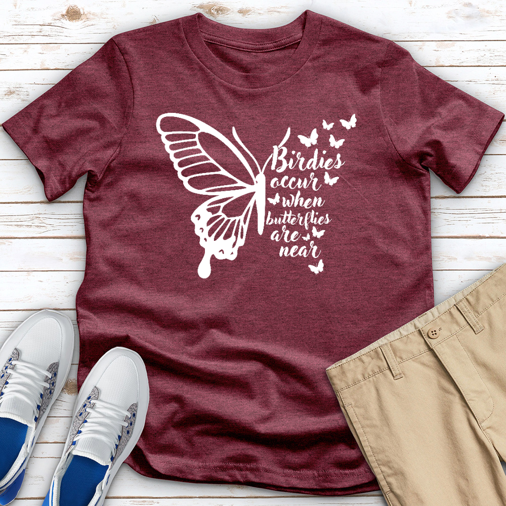 Birdies and Butterfly Heathered Tee