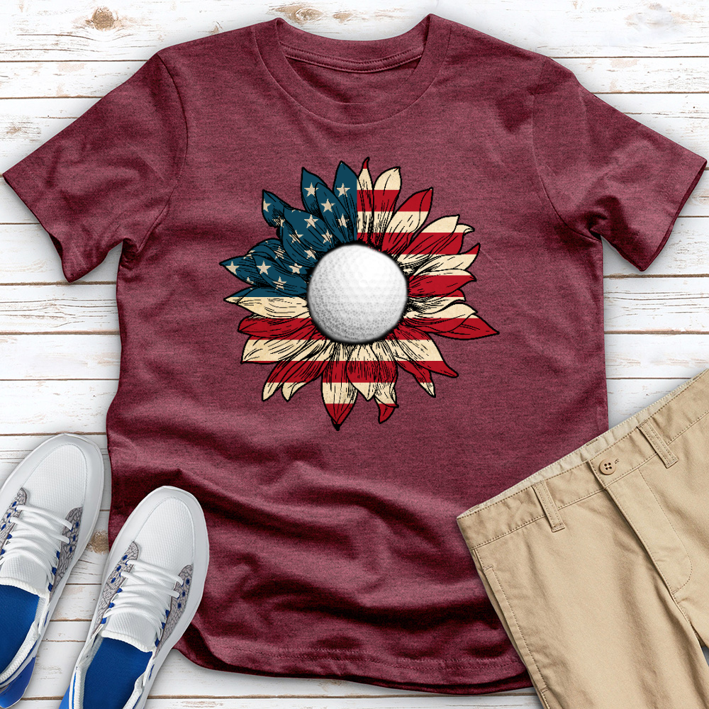 USA Flower Heathered Tee