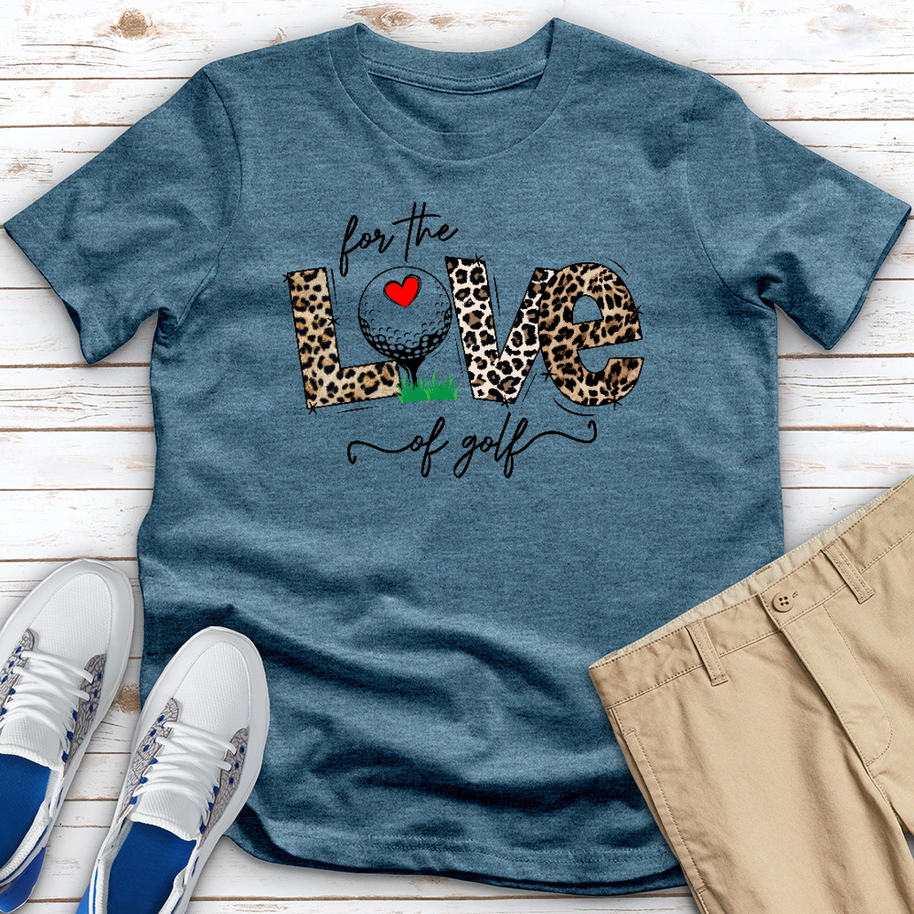 Love Of Golf Animal Print Heathered Tee