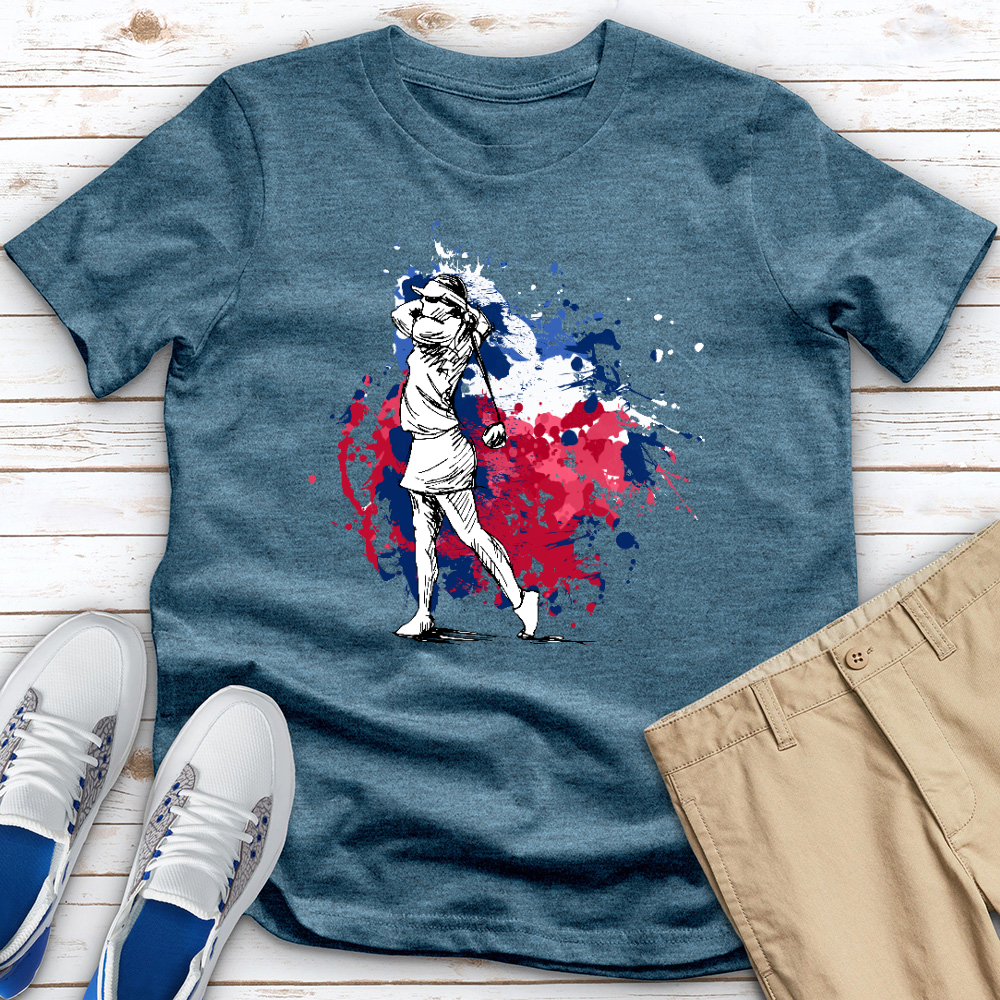 USA Golf Heathered Tee