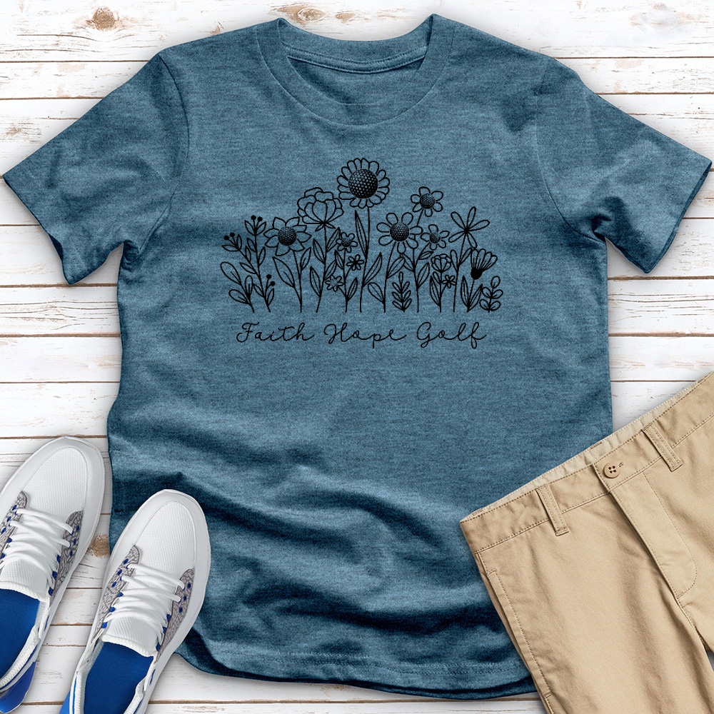 Faith Hope Golf Heathered Tee
