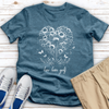 Love Dandelion Heart Heathered Tee