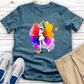 Watercolor Female Golfer Heathered Tee