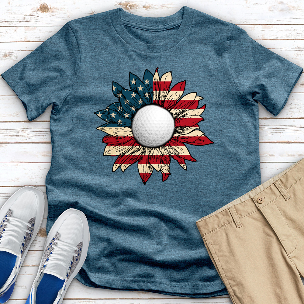 USA Flower Heathered Tee