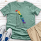 Be Kind Play Golf Rainbow Golf Heathered Tee