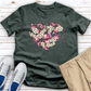 Heart of Flowers and Golf Heathered Tee