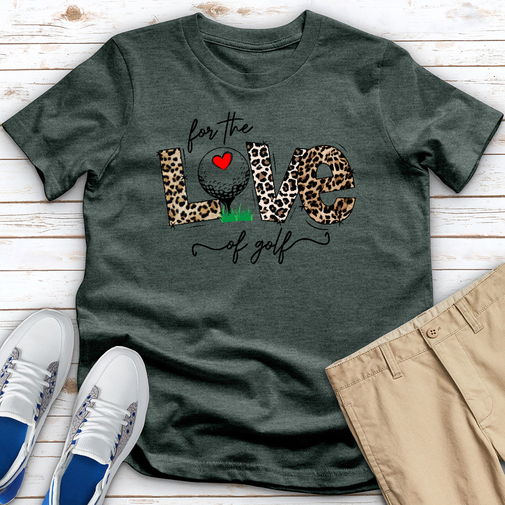 Love Of Golf Animal Print Heathered Tee