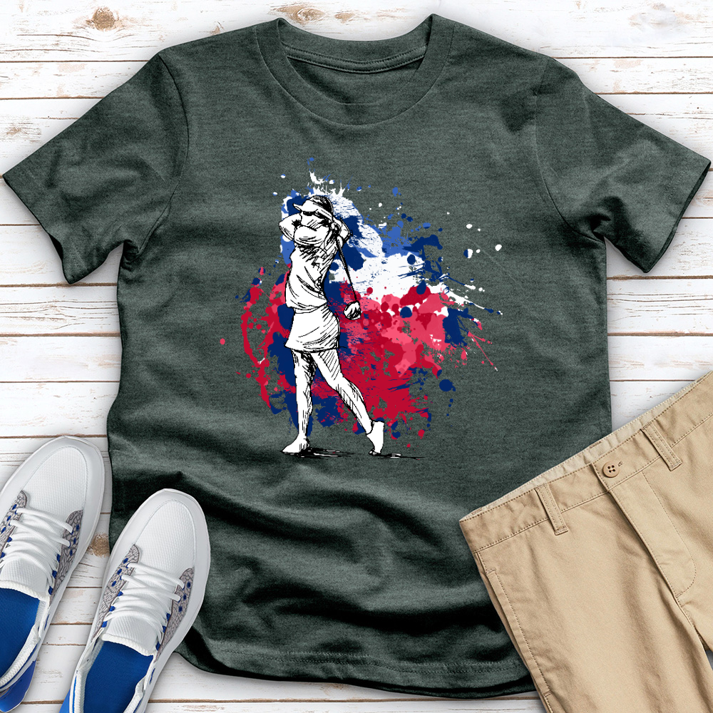 USA Golf Heathered Tee