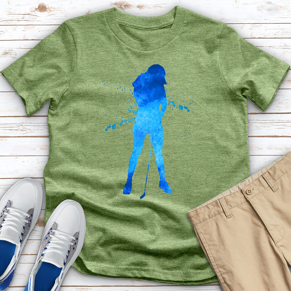 Watercolor Putt Heathered Tee