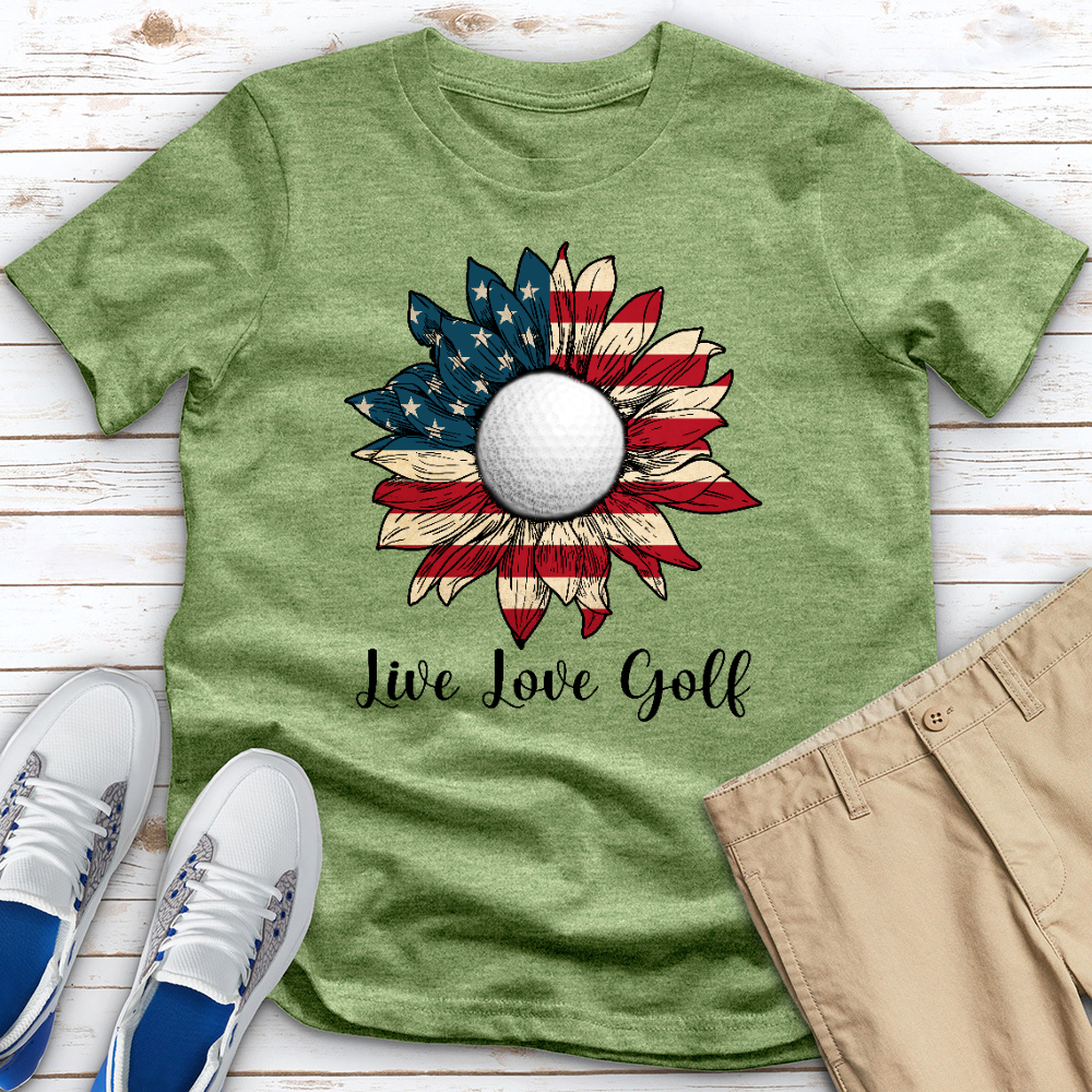 Live Love Golf Sunflower Heathered Tee