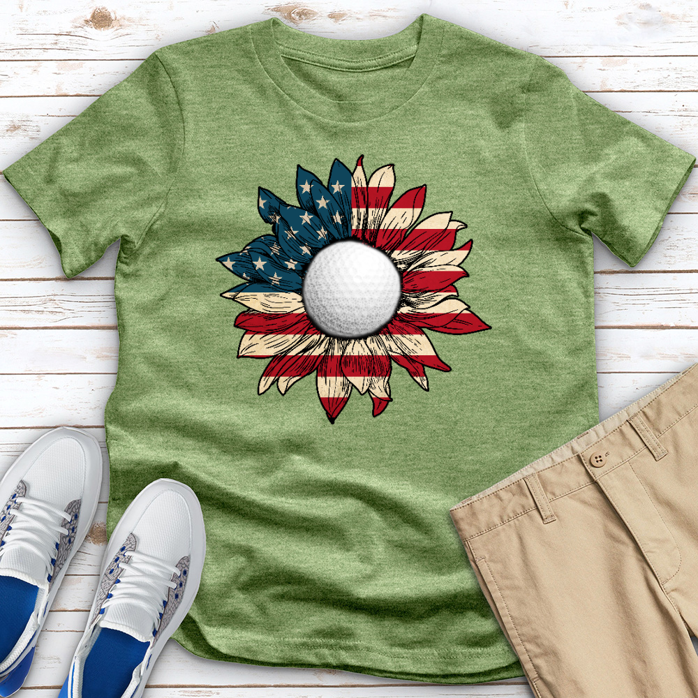 USA Flower Heathered Tee