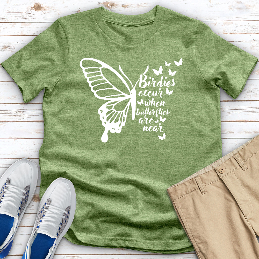 Birdies and Butterfly Heathered Tee