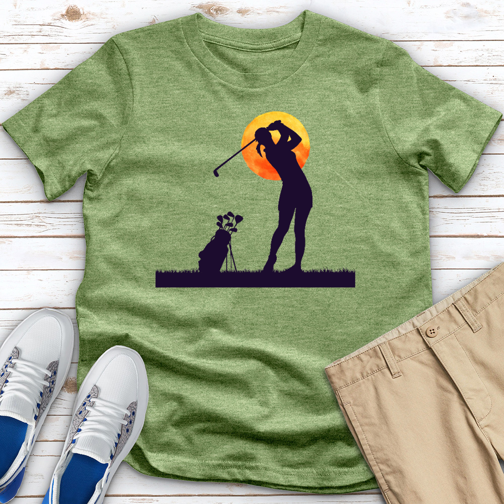 Monlit Golfer Heathered Tee