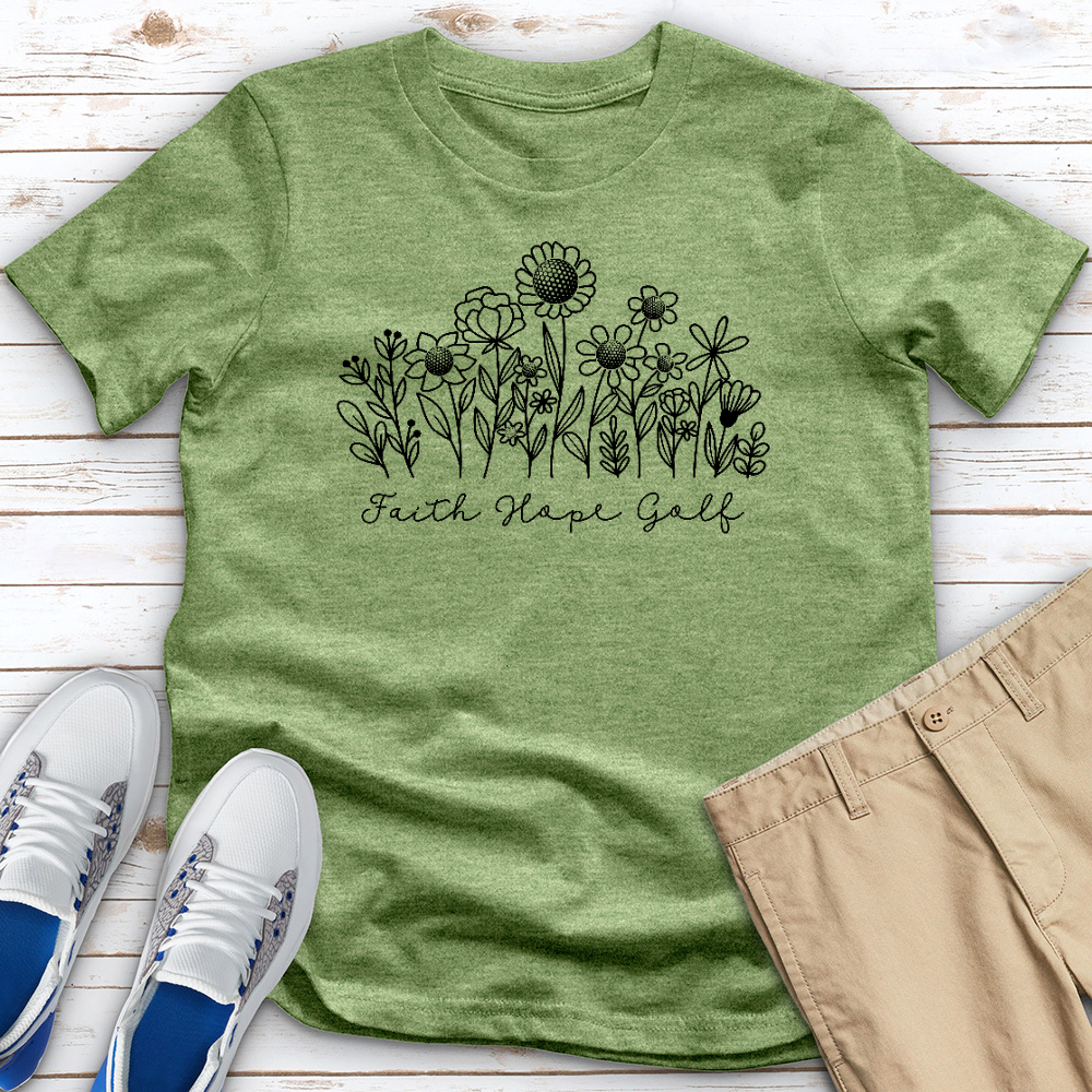 Faith Hope Golf Heathered Tee