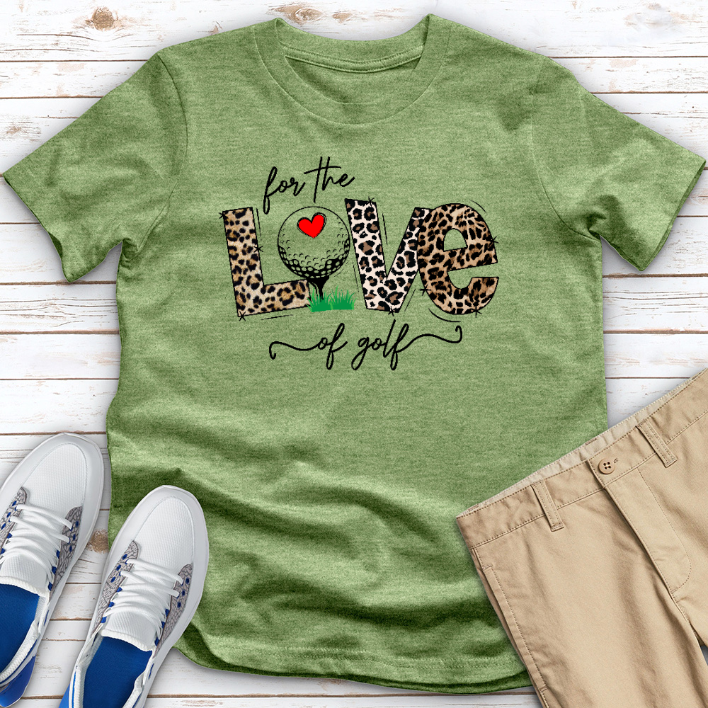 Love Of Golf Animal Print Heathered Tee